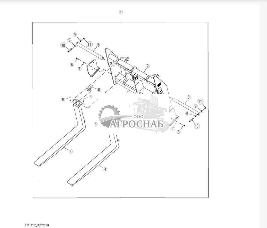 Hi-Vis Fork Kit, 60 inch Frame (72 inch Tines) 